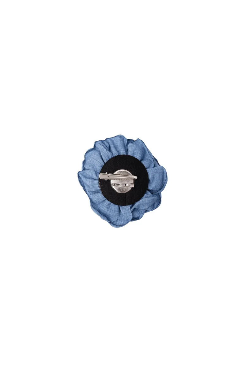 Black Colour - Bcvilla Flower Brooch 5800 - Lt. Blue