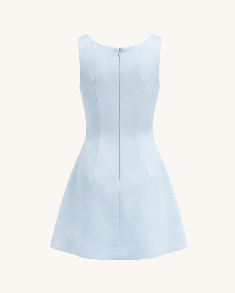 Lily Ärmelloses A-Linien-Minikleid mit Blumenprint - Hellblau