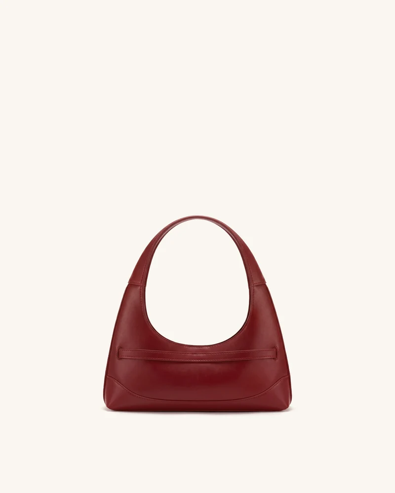 Noelle Schultertasche mit Gürtel - Tiefes Burgunderrot