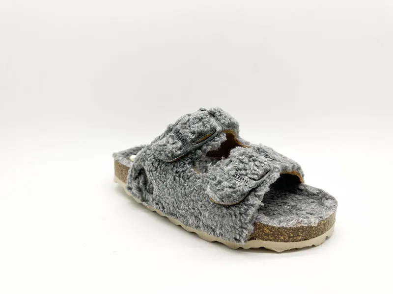 thies 1856 ® Kids Organic Teddy Sandal wolf grey