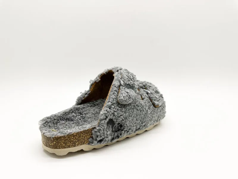 thies 1856 ® Kids Organic Teddy Sandal wolf grey