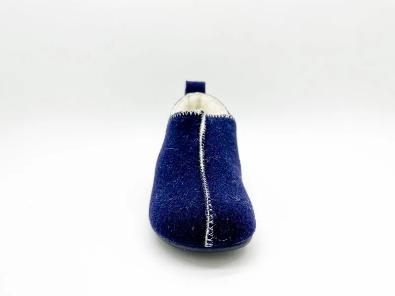 thies 1856 ® Kids Wool Slipper Boot dark navy