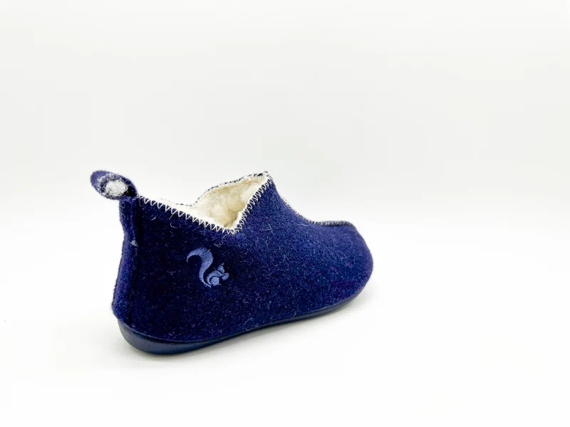 thies 1856 ® Kids Wool Slipper Boot dark navy