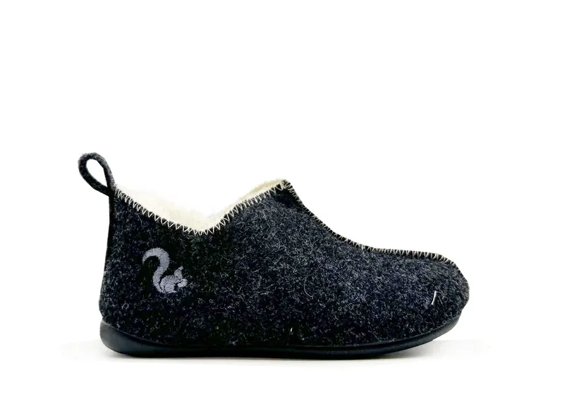 thies 1856 ® Kids Wool Slipper Boot dark grey
