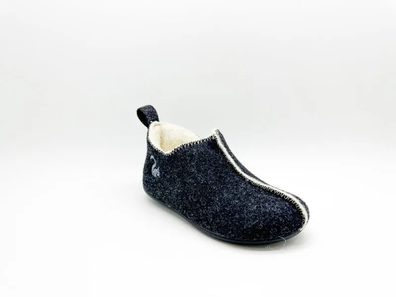 thies 1856 ® Kids Wool Slipper Boot dark grey