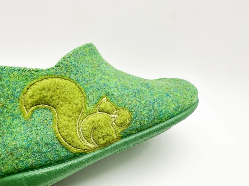 thies 1856 ® Kids PET Slipper Boot vegan green
