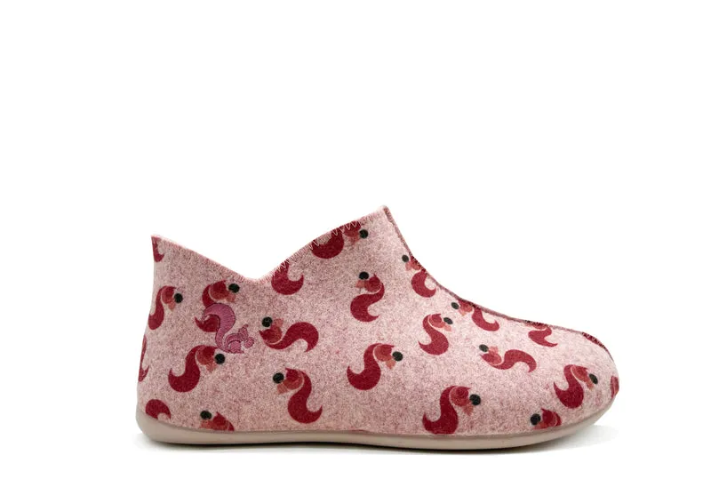 thies 1856 ® Kids PET Squirrel Slipper Boot vegan rose
