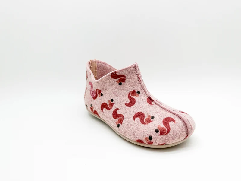 thies 1856 ® Kids PET Squirrel Slipper Boot vegan rose