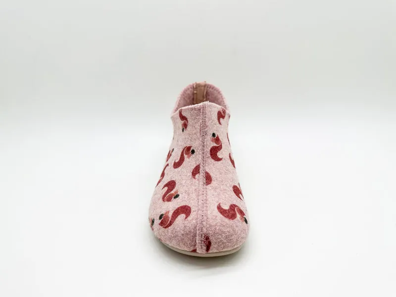 thies 1856 ® Kids PET Squirrel Slipper Boot vegan rose