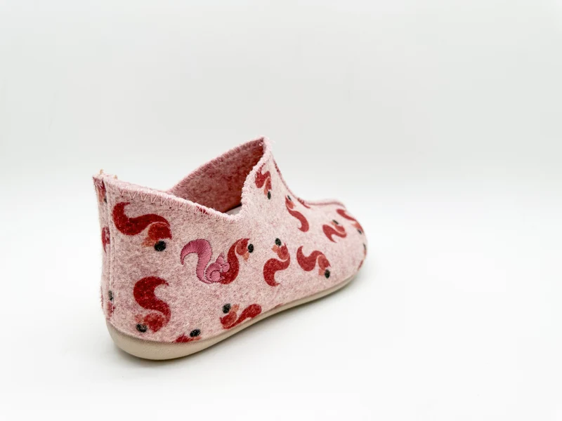 thies 1856 ® Kids PET Squirrel Slipper Boot vegan rose
