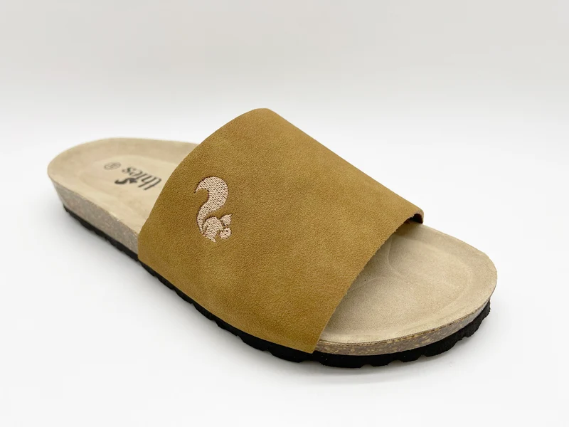 thies 1856 ® Eco Pool Slide vegan cognac