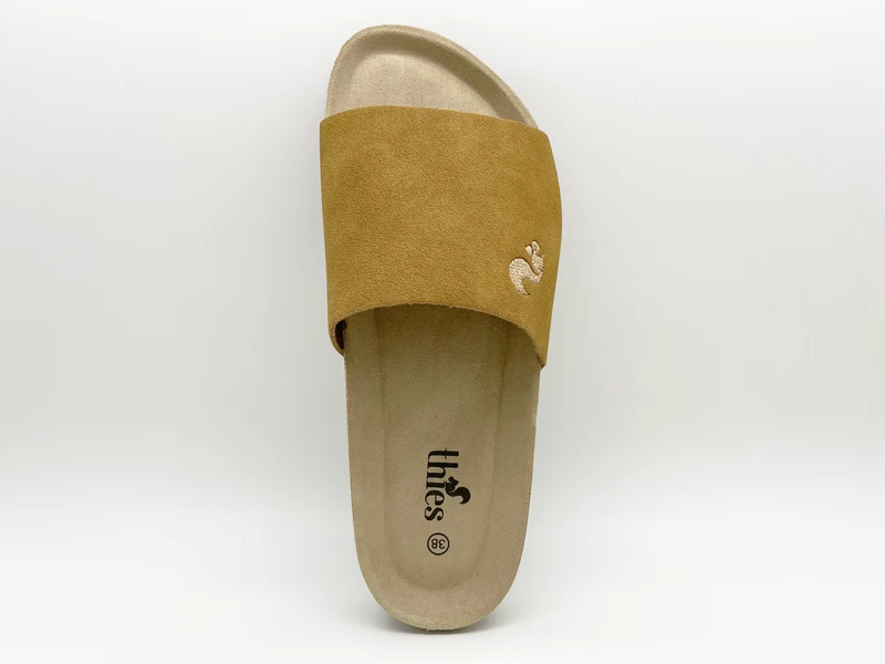 thies 1856 ® Eco Pool Slide vegan cognac