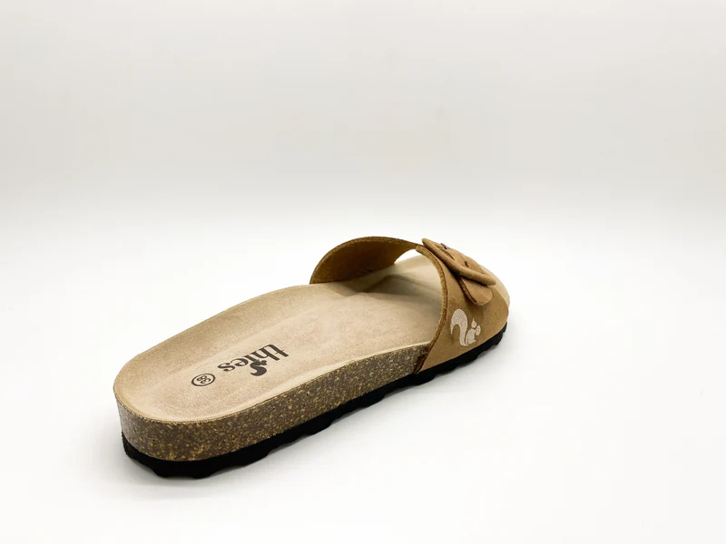 thies 1856 ® Eco Bio Covered Strap Sandal vegan cognac