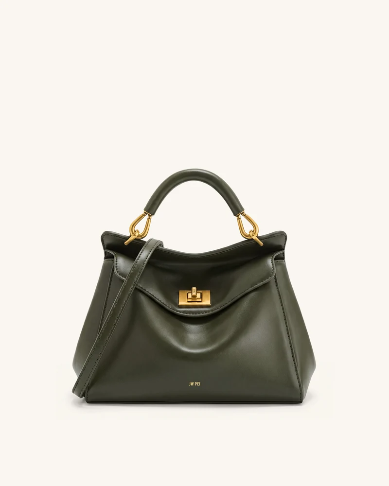 Lucia Klassische Henkeltasche - Dunkles Olivgrün