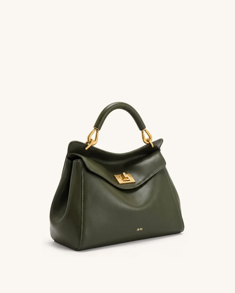 Lucia Klassische Henkeltasche - Dunkles Olivgrün