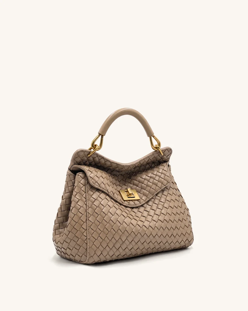 Lucia Klassische Gewebte Henkeltasche - Taupe