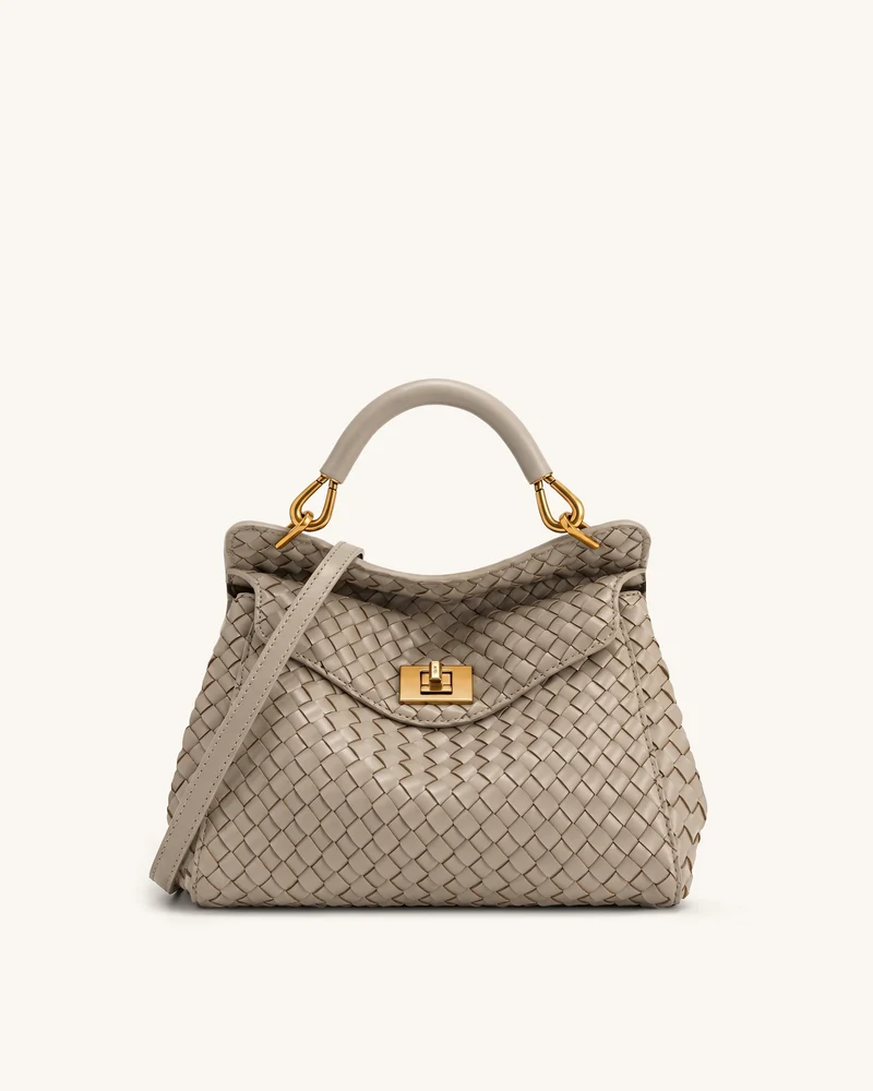 Lucia Klassische Gewebte Henkeltasche - Schlammgrau