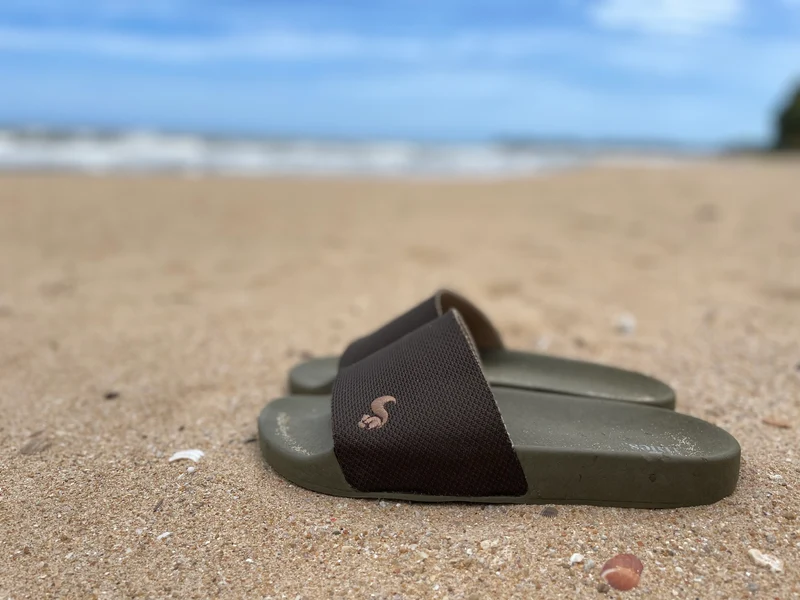 thies 1856 ® Eco Beach Slide vegan olive beige