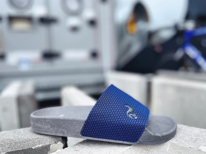 thies 1856 ® Eco Beach Slide vegan blue grey