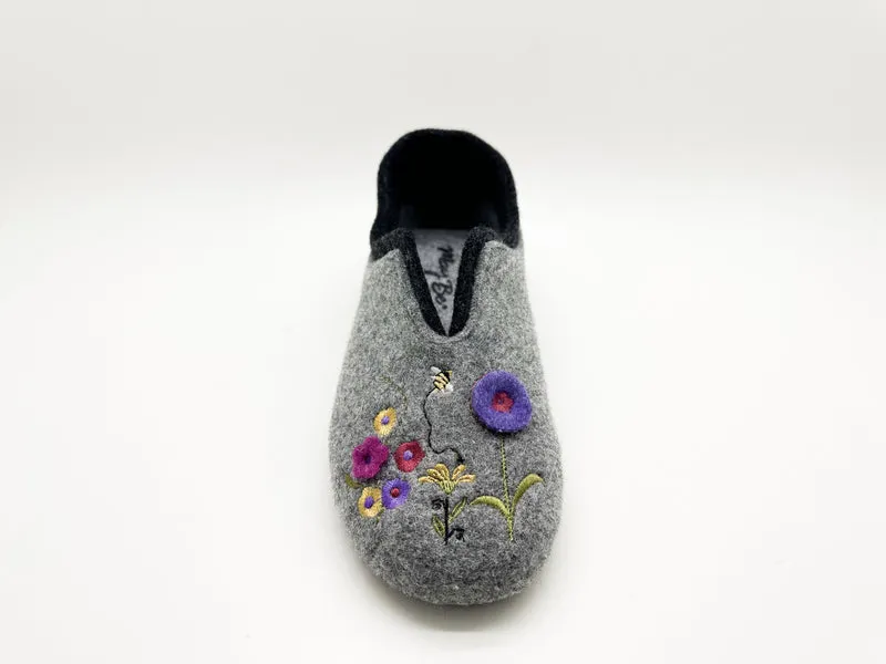 MayBe ® Flowers & Bees Booty vegan light grey