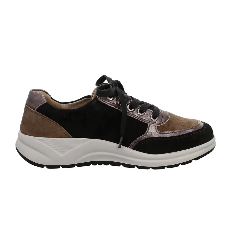 Fidelio sporty damesneaker - Sort/brun