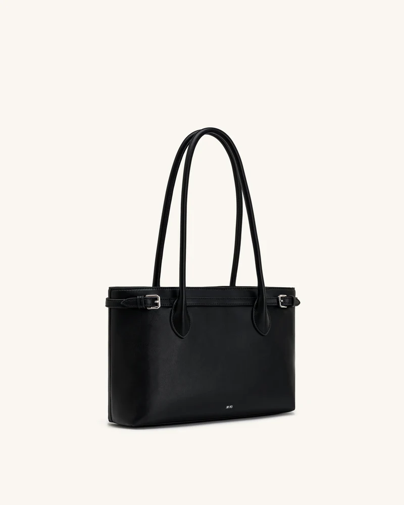 Camille Henkeltasche mit Schnallenriemen - Schwarz