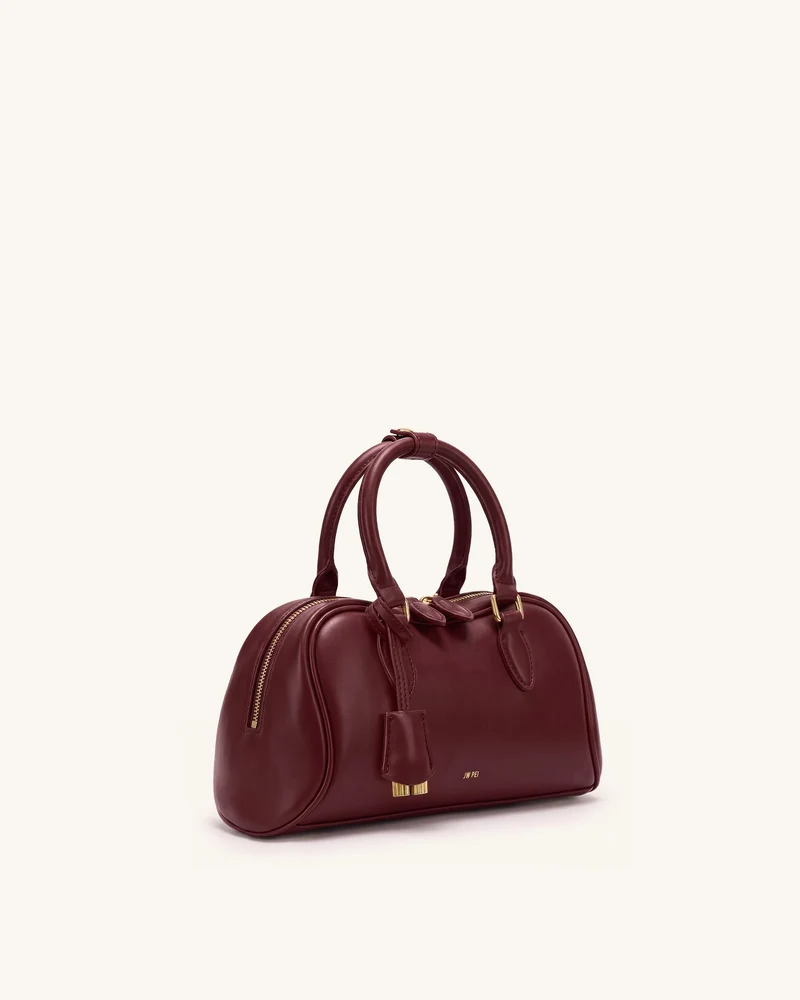 Rosalie Bowler-Henkeltasche - Dunkelburgunder