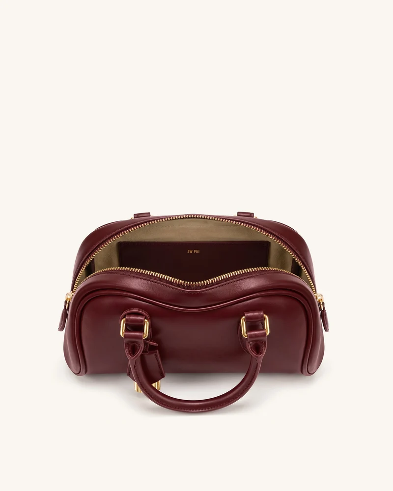Rosalie Bowler-Henkeltasche - Dunkelburgunder
