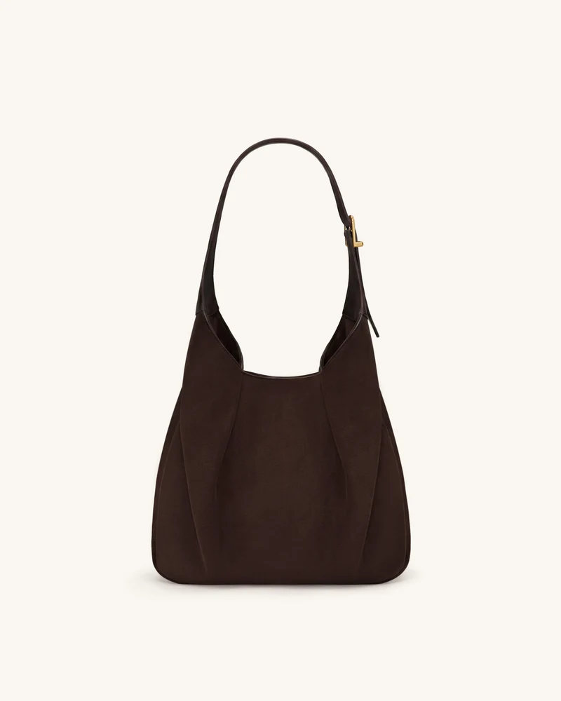 Alina Hobo Bag aus Kunstwildleder - Schokoladenbraun