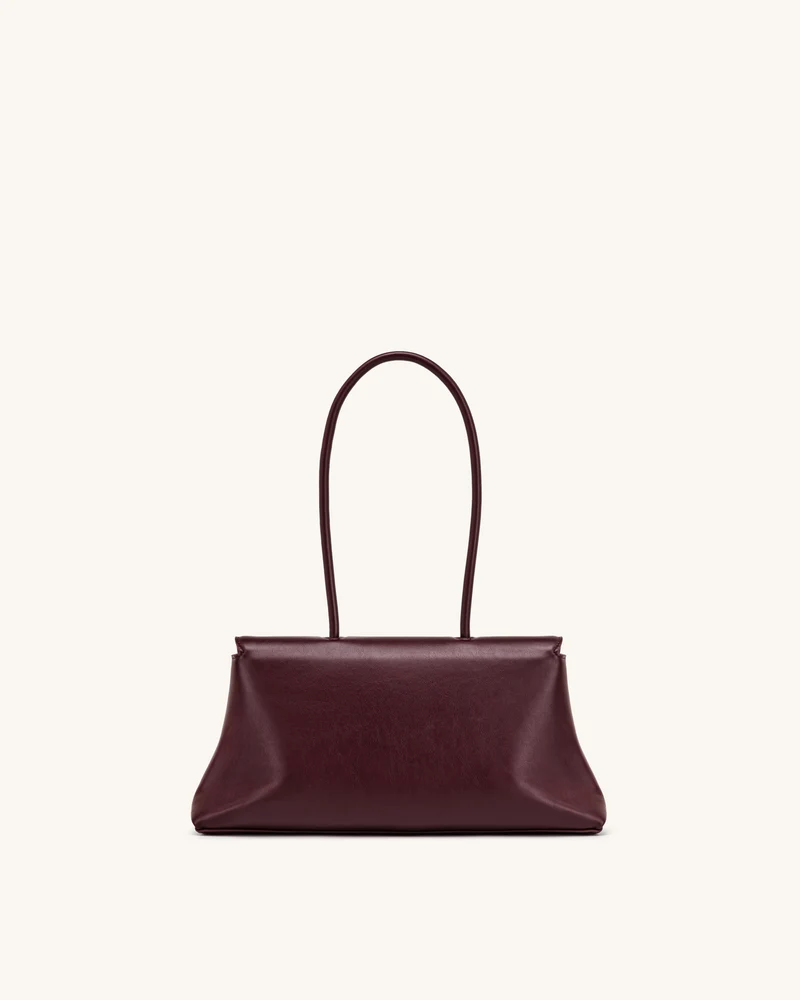 Selene Tasche mit Überschlag und Schloss - Burgunderrot