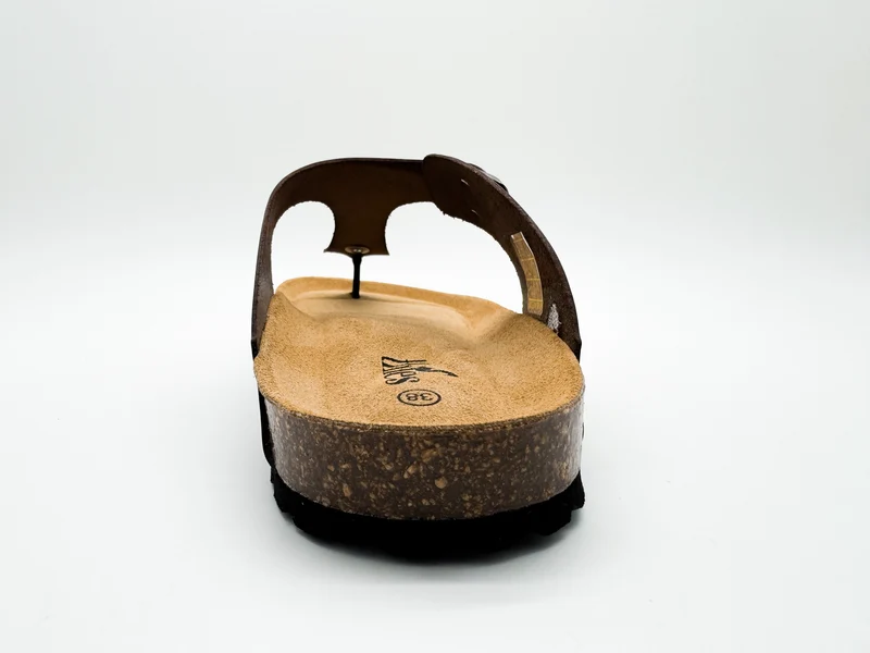 thies 1856 ® Eco Leather Thong Sandal dark brown