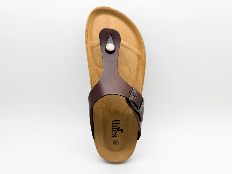 thies 1856 ® Eco Leather Thong Sandal dark brown