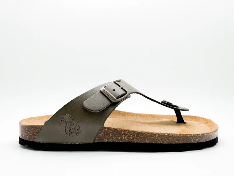 thies 1856 ® Eco Leather Thong Sandal wasabi