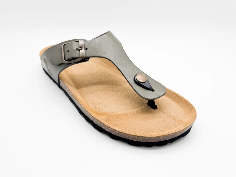 thies 1856 ® Eco Leather Thong Sandal wasabi