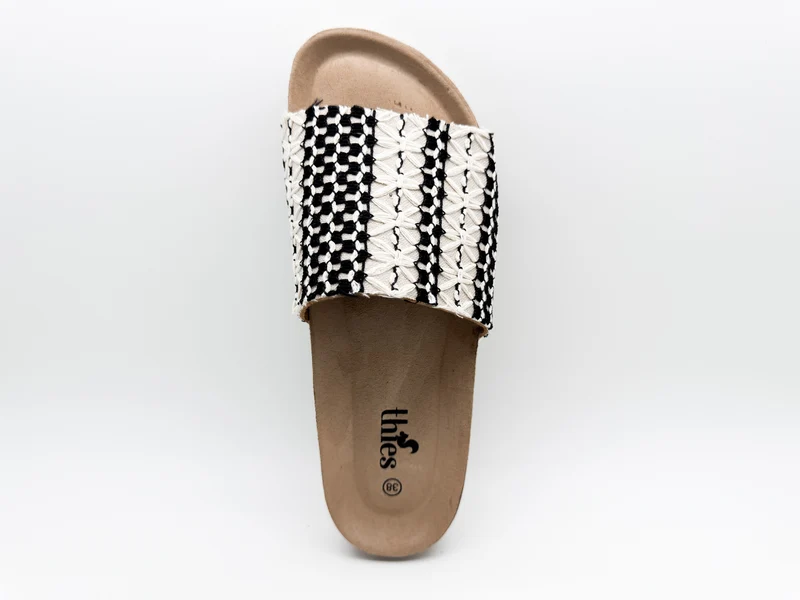 thies 1856 ® Eco Boho Pool Slide vegan taupe