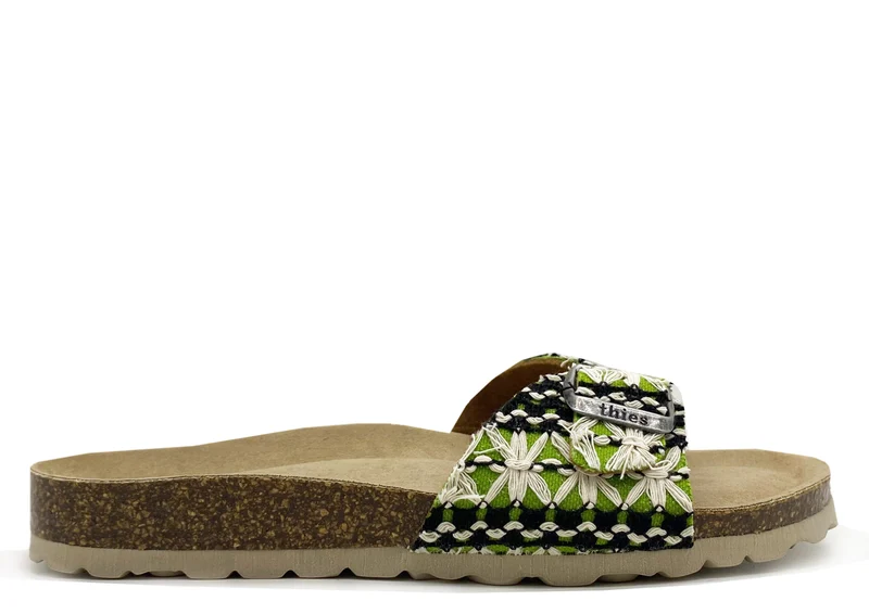thies 1856 ® Eco Boho Strap Sandal vegan green