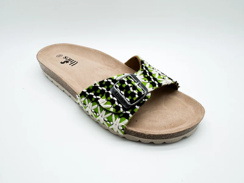 thies 1856 ® Eco Boho Strap Sandal vegan green