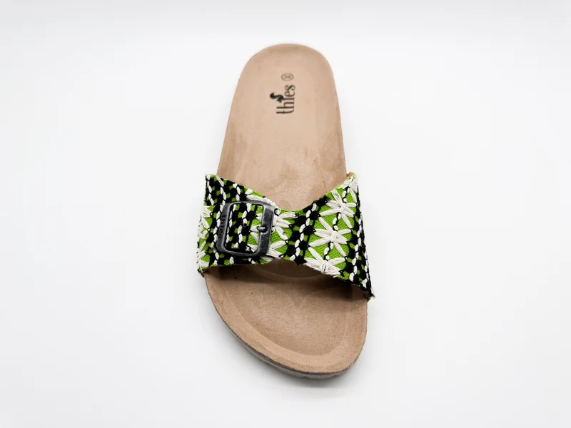 thies 1856 ® Eco Boho Strap Sandal vegan green