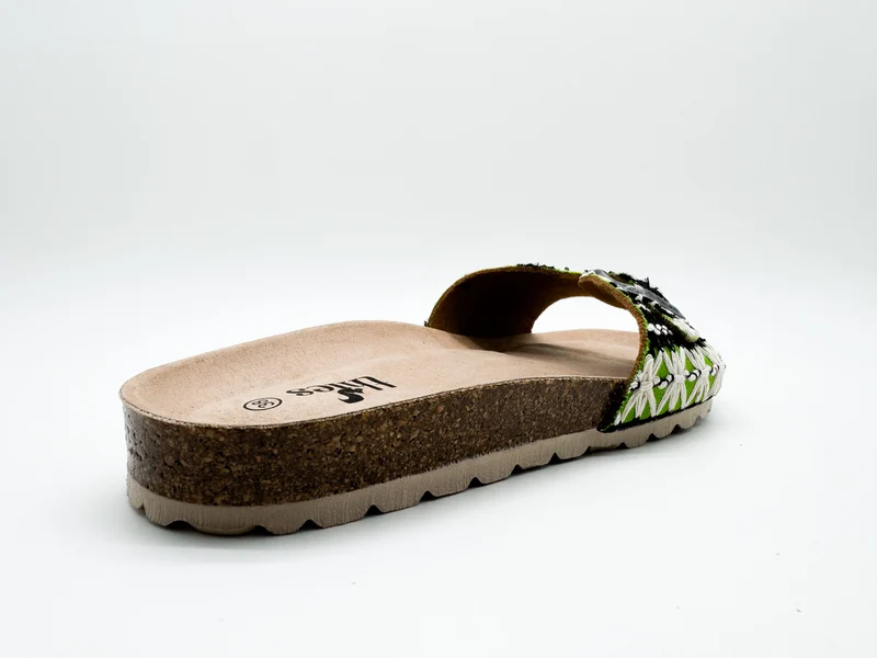 thies 1856 ® Eco Boho Strap Sandal vegan green