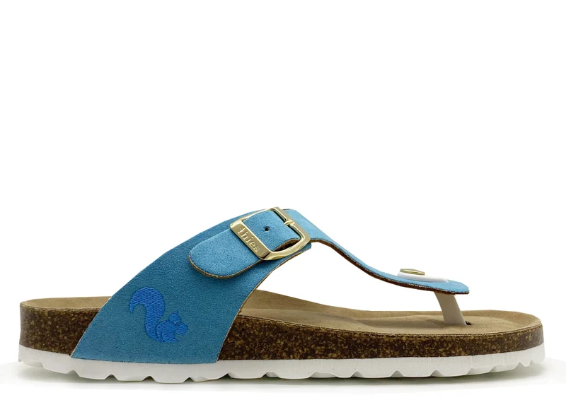 thies 1856 ® Rec Bio Thong Sandal vegan turquoise