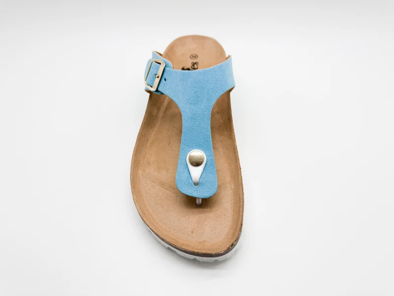 thies 1856 ® Rec Bio Thong Sandal vegan turquoise