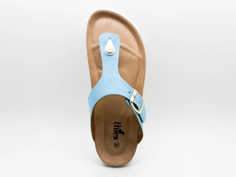 thies 1856 ® Rec Bio Thong Sandal vegan turquoise