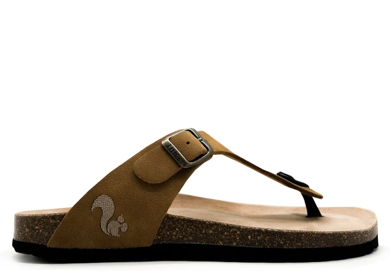 thies 1856 ® Eco Bio Thong Sandal vegan cognac