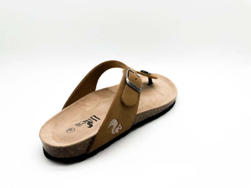 thies 1856 ® Eco Bio Thong Sandal vegan cognac