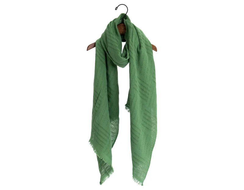 thies 1856 ® x Fukuroya Shizuku Stole vegan matcha dyed green