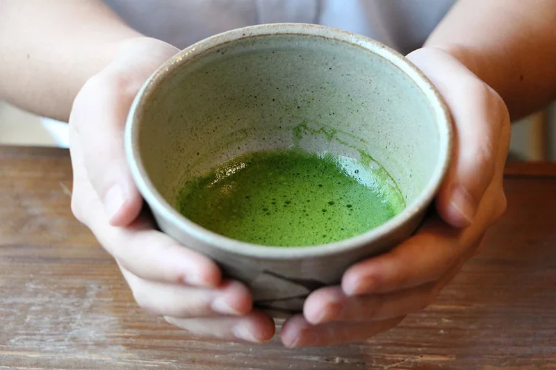 thies 1856 ® x Fukuroya Shizuku Stole vegan matcha dyed green