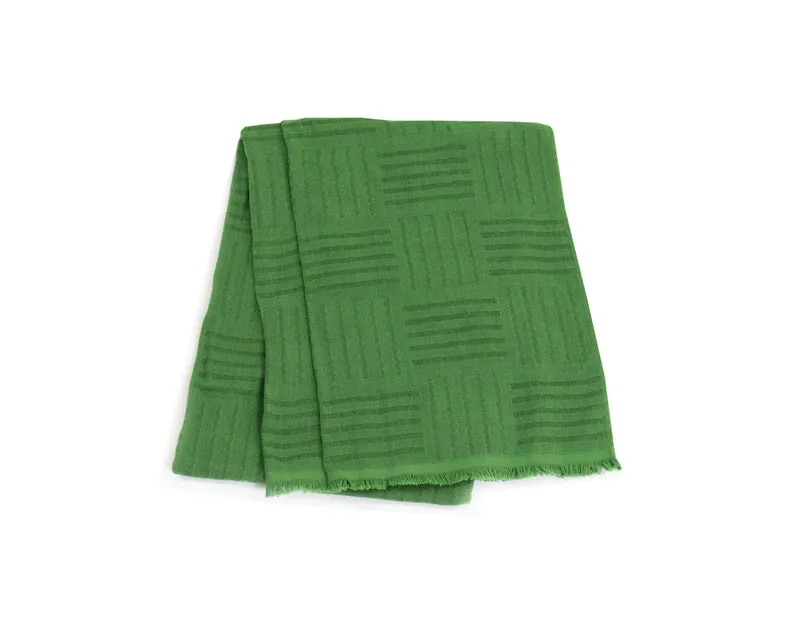 thies 1856 ® x Fukuroya Shizuku Stole vegan matcha dyed green