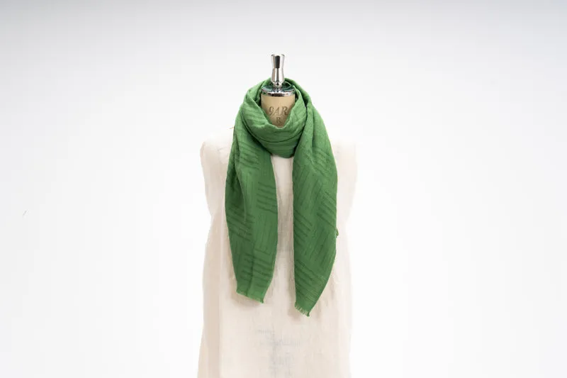 thies 1856 ® x Fukuroya Shizuku Stole vegan matcha dyed green