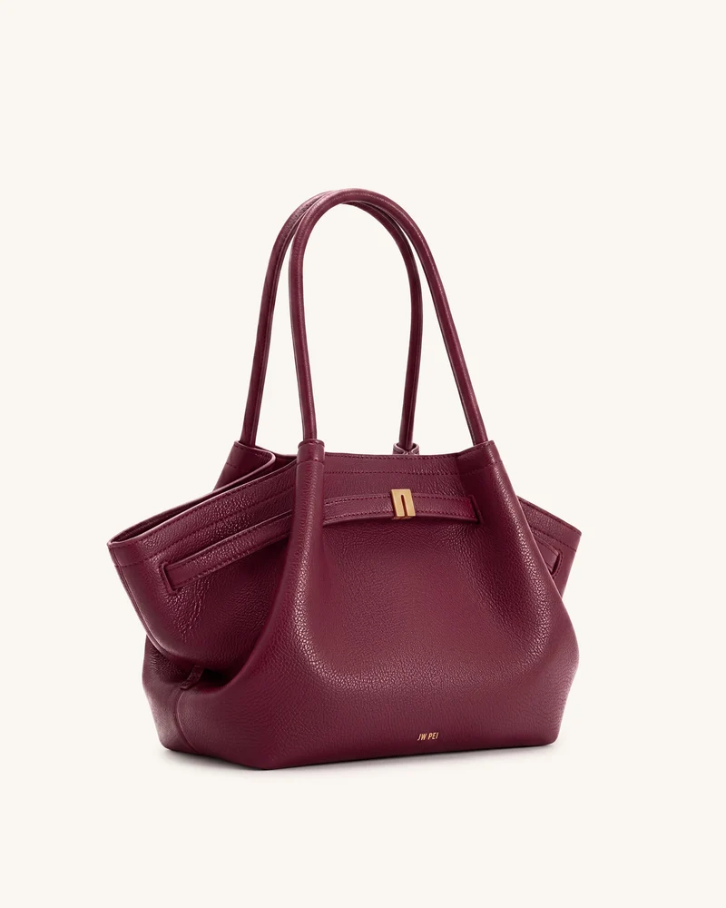 Hana Mittlere Tasche - Burgunderrot