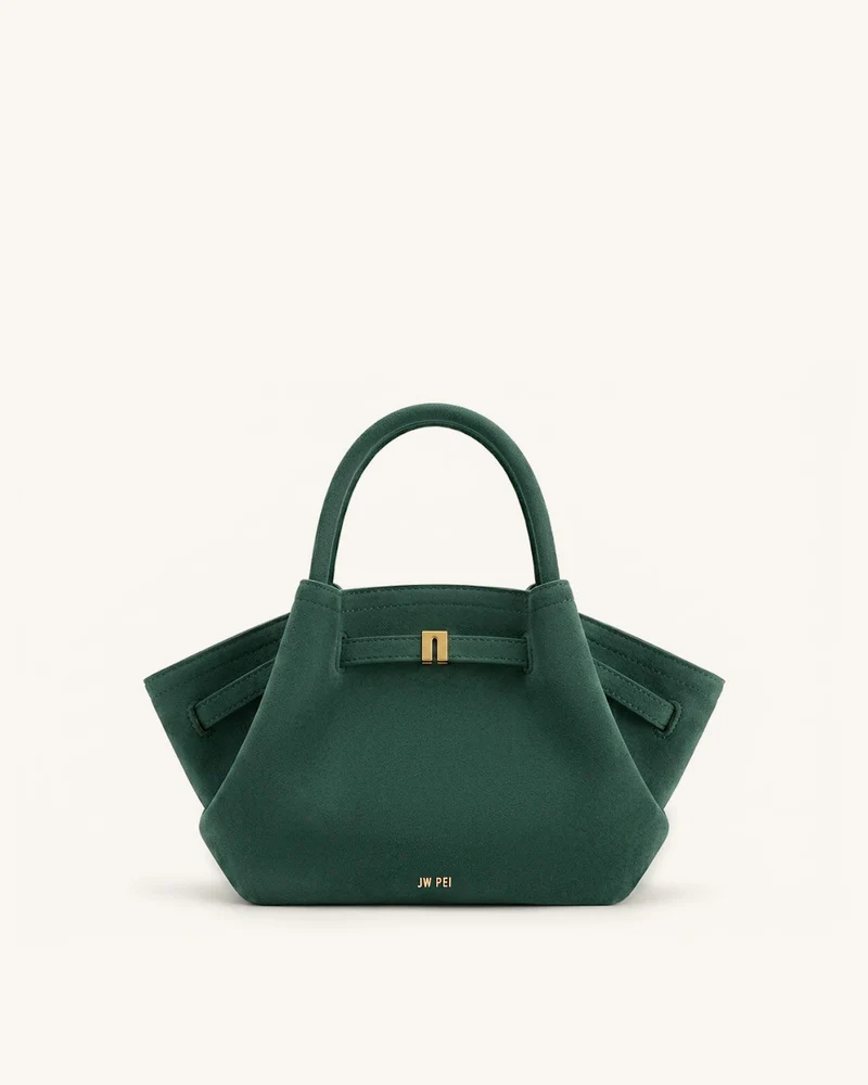 Hana Mini-Tasche aus Kunstwildleder - Tannengrün